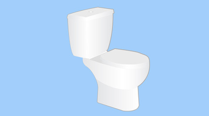 Toilet Vector Illustration, Isolated.