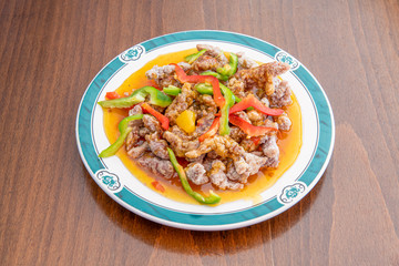 Beef dish with peppers