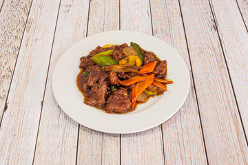 Beef dish with peppers