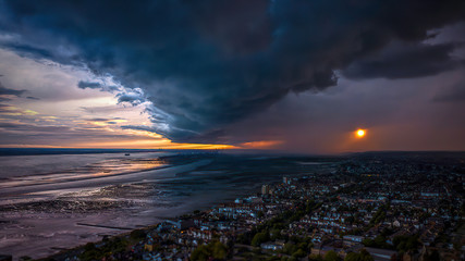 storm over the sea