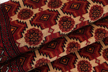 Old and modern Persian Colourful Arabesque and handmade carpet, rug gelim, patchwork, and Gabbeh...