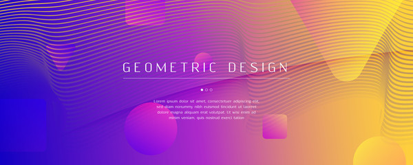 Fluid Abstract. Flow Landing Page. 3d Line 