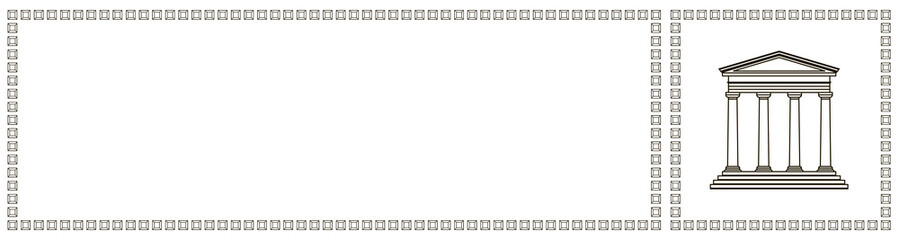 Line geometric ornament and classic facade contour