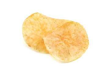potato chips isolated on white background