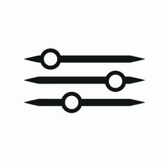 Equalizer sound music icon. Editable line vector. Linear symbol control panel volume level. Adjustment button icon vector..  Volume Control.