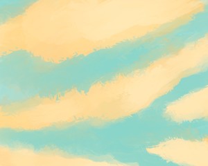 Abstract background design watercolor textured yellow with turquoise