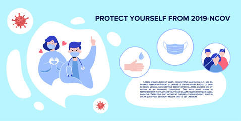 COVID-19. Methods for the prevention of viral infections. Infographics how to prevent the spread of the virus. Hygiene promotion using face masks, alcohol disinfection and hand washing.