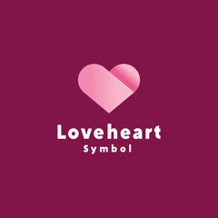 Love Logo Design Vector. Heart Symbol and beautiful emblem icon for company.