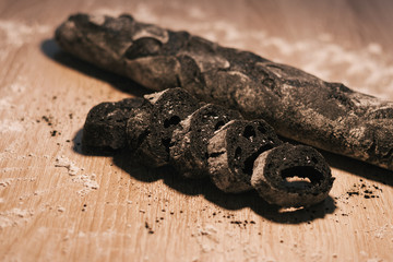 Bread with activated charcoal
