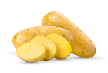 Potato on white background