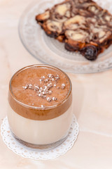 Iced Dalgona Coffee ,creamy whipped coffee