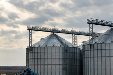 grain silos in a farm