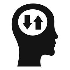 Personality bipolar disorder icon. Simple illustration of personality bipolar disorder vector icon for web design isolated on white background