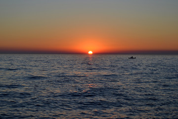 Fototapeta premium sunset at the sea