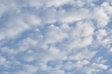 Air clouds in the blue sky with beautiful nature abstract background.