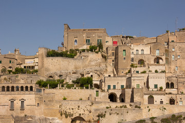 Obraz premium The Sassi di Matera are two districts of the Italian city of Matera, Basilicata