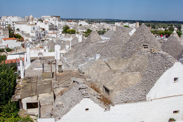 The trulli of Alberobello is a traditional Apulian dry stone hut with a conical roof. Their style of construction is specific to the Itria Valley, in the Murge area of the Italian region of Apulia. 