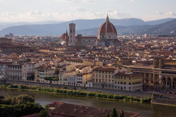 Fototapeta na wymiar Duomo Santa Maria del Fiore - Cathedral, Florence panorama city skyline, Florence, Italy