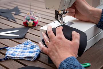 Sewing respiratory masks