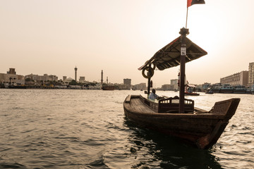 Dubai old town water taxi, Dubai creek boat ride 