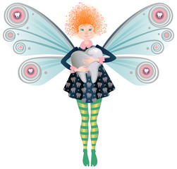 Tooth Fairy. Vector image of a fairy tale character