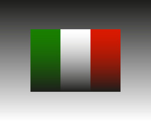 Italian flag on black and white background - vector