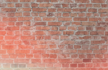 Old cracked red brick wall	