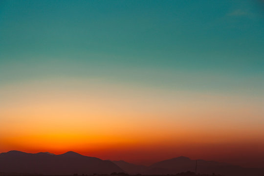 Atardecer en el aeropuerto de M&aacute;laga