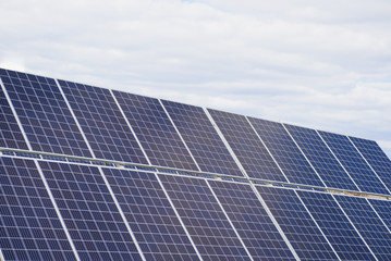 Solar panel produces green, environmentally friendly energy from the sun.