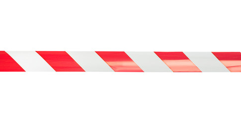 Closed pass area with warning tape for security