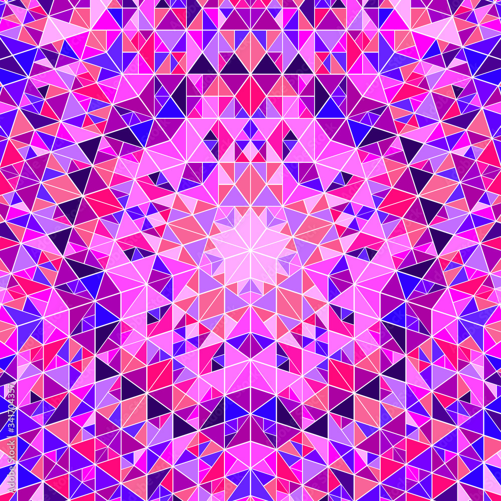 Poster geometrical dynamic radial tiled pattern mosaic background - psychedelic colorful abstract vector il