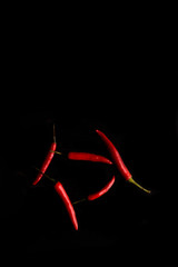 Fototapeta na wymiar red hot chili peppers