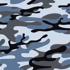 Military camouflage seamless pattern. Khaki texture. Trendy background. Abstract color vector illustration. For design wallpaper, wrapping paper, fabric.