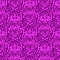 Purple mosaic floral pattern background design - polygonal seamless vector graphic