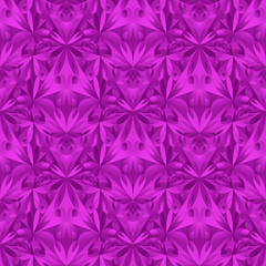 Fototapeta premium Purple mosaic floral pattern background design - polygonal seamless vector graphic