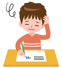 勉強がわからない男の子