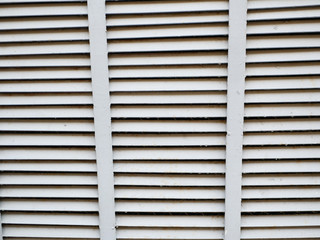 Obraz premium white window blinds. great view. iron type