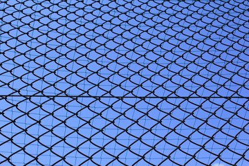 Chain link fence with wire