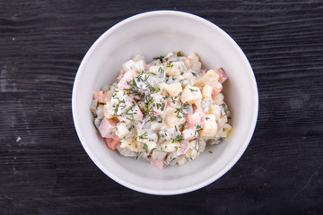 Food, menu, food, meat, fish, garnish, sauce, roll, grens, salad, sausage, potatoes, ketchup, greens, halibut, shrimp, drum, ribs, onions