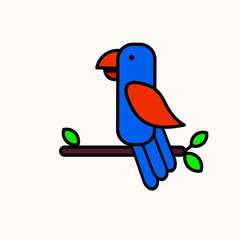 vector parrot  on branch