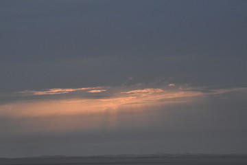 Dramatic sunrise in a abstract nature background.