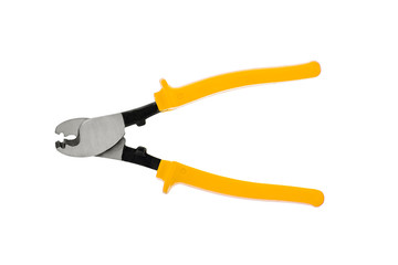 Electrical Wire Cable Cutters. Pliers isolated on white background
