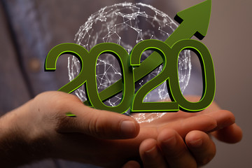 the 2020 business year up goals and  success illustration