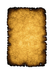 Fototapeta premium Old sheet of paper with burnt edges