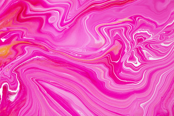 Fluid art texture. Background with abstract mixing paint effect. Liquid acrylic picture with...