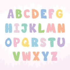 Monster alphabet. Large letters