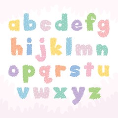 Monster alphabet. Small letters