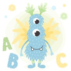Cute Monster. Vector illustration