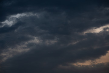 Background of dark sky and cloud before rain