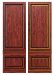 Classic wood panel 900mm wood with veneer and gold elements